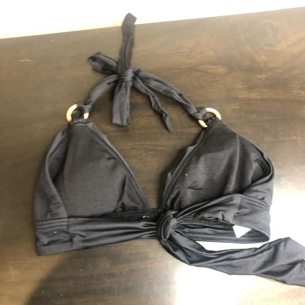 Swim Systems Collection black bikini top with gold hardware size medium - Picture 4 of 9
